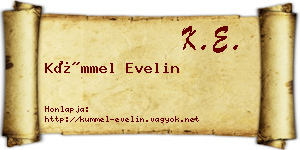 Kümmel Evelin névjegykártya